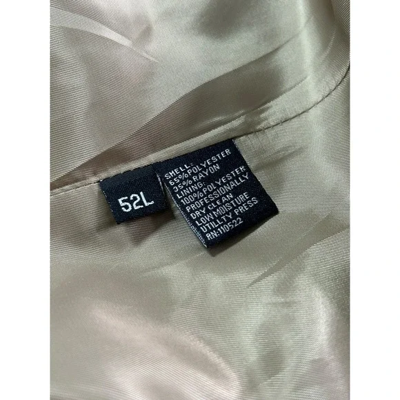 Apollo King Super 150's Hand Stitching Suit Jacket Mens Sz 52L Beige Blazer NWT